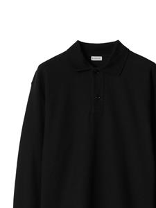 Burberry long-sleeve piqué polo shirt - Zwart