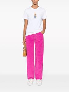 high-waist corduroy jeans - Roze