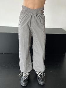 INCERUN Mens Solid Cross Elastic Waist Drawcord Cuff Cargo Pants