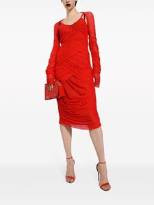 dolce&gabbana Dolce & Gabbana Gedrapeerde midi-jurk - Rood