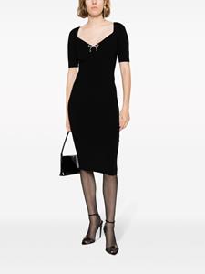 elisabettafranchi Elisabetta Franchi Midi-jurk van wolmix - Zwart