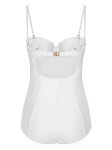 dolce&gabbana Dolce & Gabbana Badpak met logoplakkaat - Wit