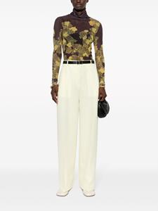 Jil Sander high-waisted flared trousers - Geel