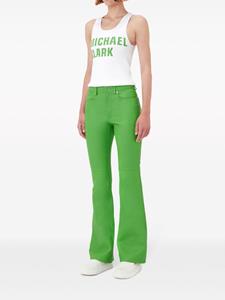 JW Anderson leather bootcut-leg trousers - Groen