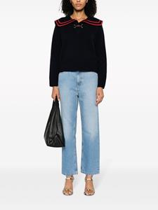 SANDRO Jeans met geborduurd logo - Blauw