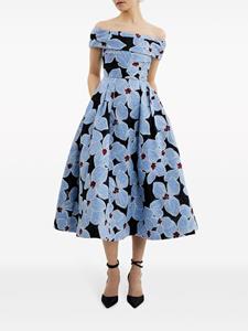 rebeccavallance Rebecca Vallance Midi-jurk met geborduurde bloemen - Blauw