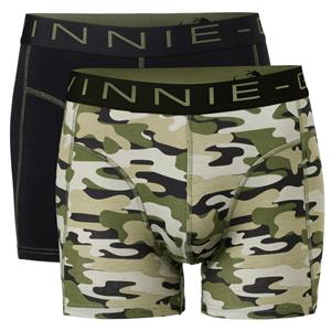 Vinnie-G Boxershorts 2-pack Black / Army Green Print-S