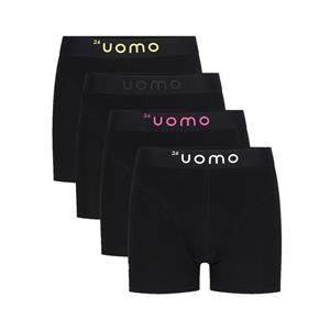 24 Uomo 4-Pack Boxershorts Zwart