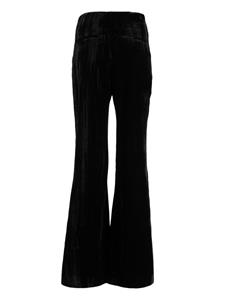 Low Classic velvet-effect bootcut trousers - Zwart