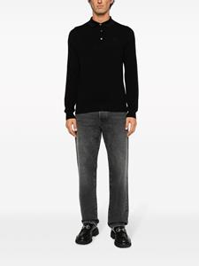 ralphlaurenpurplelabel Ralph Lauren Purple Label Polotrui met geborduurd logo - Zwart