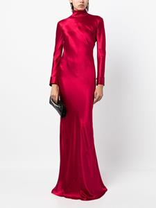 michellemason Michelle Mason Jurk met open rug - Rood