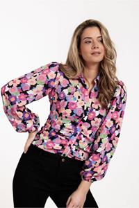 Novi flowery chiffon blouse - multi color - 08650