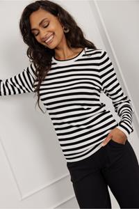 Studio Anneloes Luna Stripe Pullover 91500 Trui 1190 Off White/black