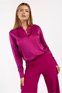 Bibby satin blouse - raspberry - 08985