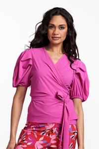 Kae wrap blouse - fuchsia - 08776