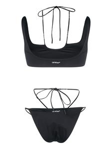 Off-White Bikini met logoprint - Zwart