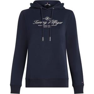 Tommy Hilfiger Kapuzensweatshirt REGULAR HILFIGER SCRIPT HOODIE mit großer Logo-Stickerei auf der Brust