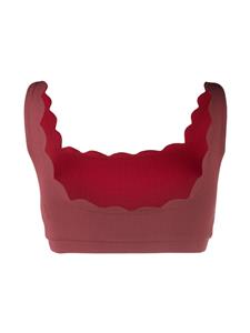 Geschulpte bikinitop - Rood