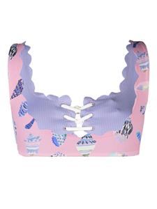 Palm Springs geschulpte bikinitop - Roze
