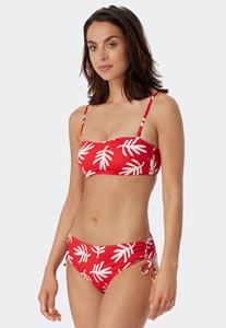 Schiesser Bandeau-bikinitop gevoerd softcups verstelbare bandjes koraalrood - Mix & Match Coral Life 