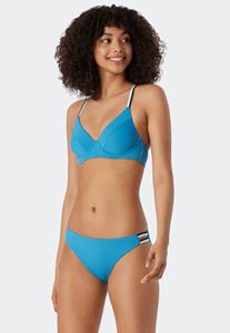 Schiesser Bikiniset met beugel verstelbare bandjes mini-slip rib-look aquarium - Underwater 