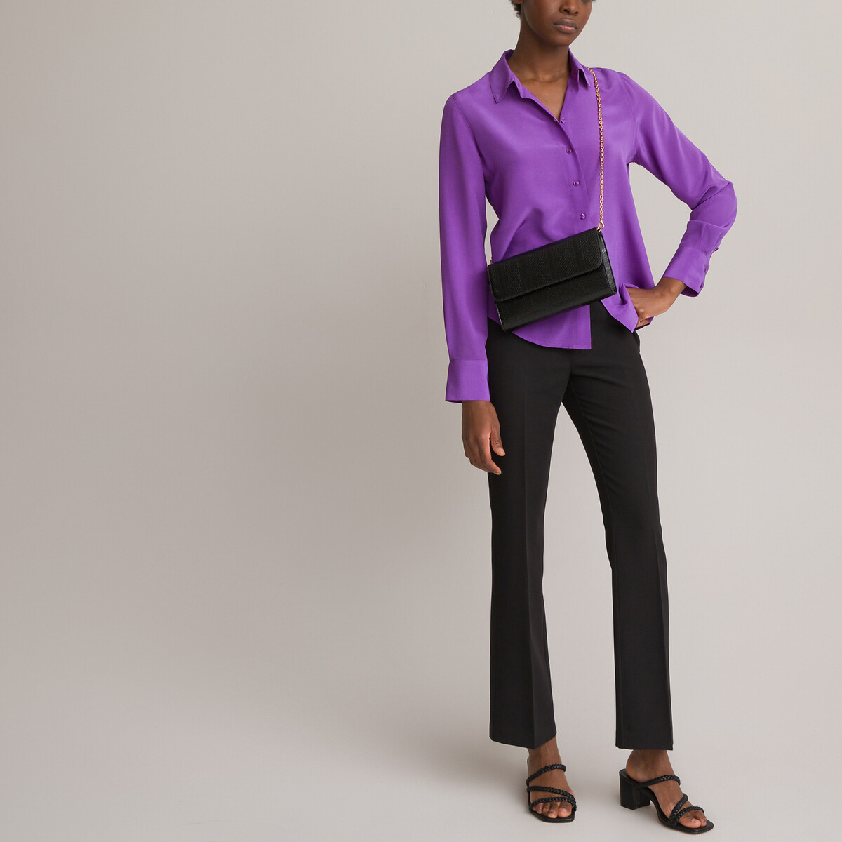 LA REDOUTE COLLECTIONS Flare broek met hoge taille