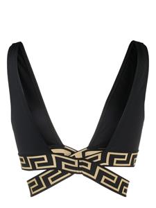 Versace Triangel bh met Greca patroon - Zwart