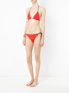 amirslama Amir Slama goudkleurige bikiniset met trimming - Rood