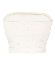 Bikinitop met patchwork - Beige