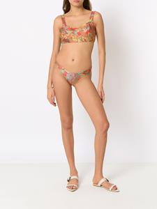 Bikini met palmbladprint - Rood