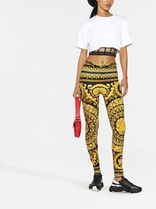 Versace Legging met barocco print - Geel