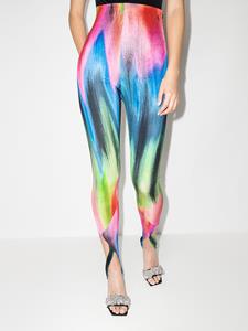 The Attico Legging met abstracte print - Blauw