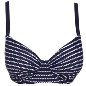 Damella Navy Stripe Bikini Underwire Bra 