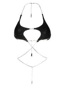Mugler Bikinitop met sterprint - Zwart