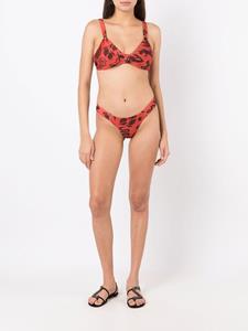 Lygia & Nanny Bikinislip met print - Bruin