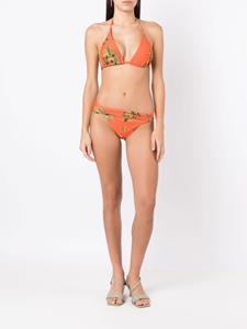 Lygia & Nanny Bikinislip met bloemenprint - Oranje