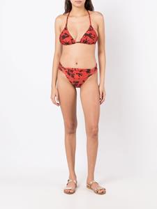 Lygia & Nanny Bikinislip met gesmockt detail - Bruin