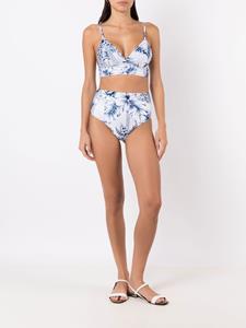 Lygia & Nanny Bikinislip met palmboomprint - Blauw