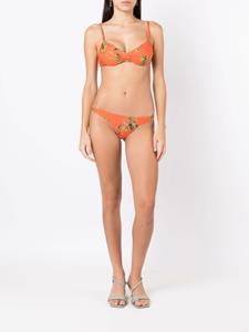 Lygia & Nanny Bikinislip met bloemenprint - Oranje