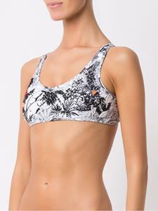 Amir Slama embroidered bikini top - Wit