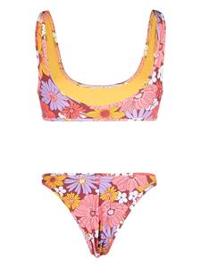 Bikini met bloemenprint - Oranje