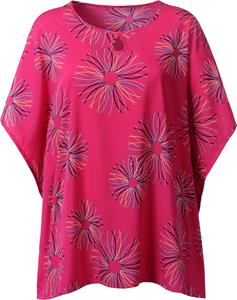 Your Look... for less! Dames Blouse met korte mouwen pink geprint Größe