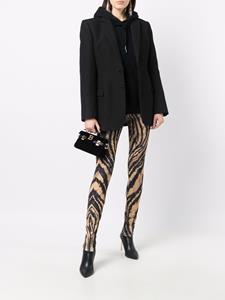 robertocavalli Roberto Cavalli Legging met zebraprint - Zwart