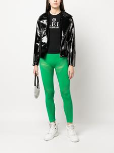 philippplein Philipp Plein Legging met geperforeerd vlak - Groen