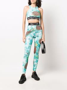 Philipp Plein Legging met print - Groen