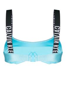 Calvin Klein Geribbelde bralette - Blauw