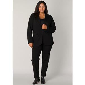 Base Level Curvy Jerseyblazer met zakkleppen