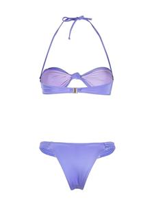 Manokhi Bikini met ruches - Paars