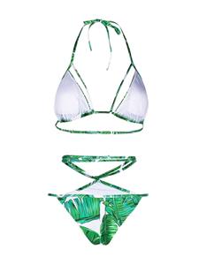 noireswimwear Noire Swimwear Bikini met jungleprint - Groen