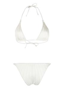 noireswimwear Noire Swimwear Gesmockte bikini - Wit